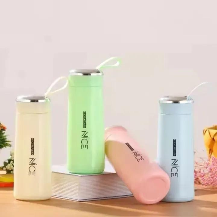 Insulated Glass Water Bottles 400ml Multicolor Set of 2