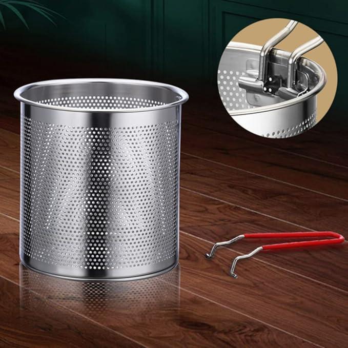 Stainless Steel Fries Strainer Pot Set of 2