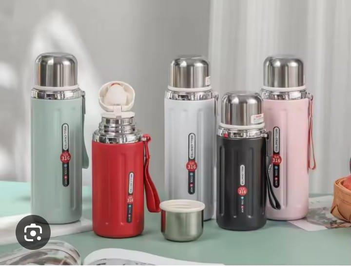 600ml Stainless Steel Insulated Water Bottle White