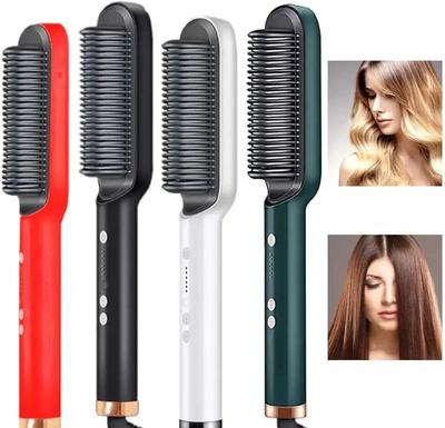 Portable Hair Straightener Comb for Curly or Straight Hair