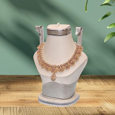 Bridal Gold Plated Crystal Necklace Set Adjustable Golden