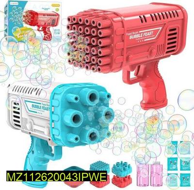 Electric Bubble Gun for Kids, 36 Hole, Pink & Green