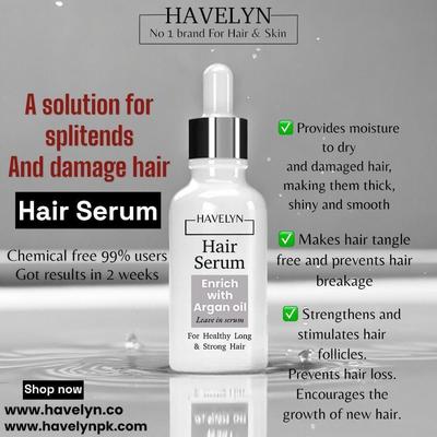 Argan Oil Hair Serum 30ml for Damaged Hair Care