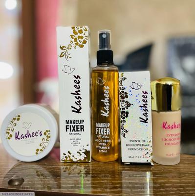Kashees 3 in 1 Makeup Set Foundation Fixer Powder