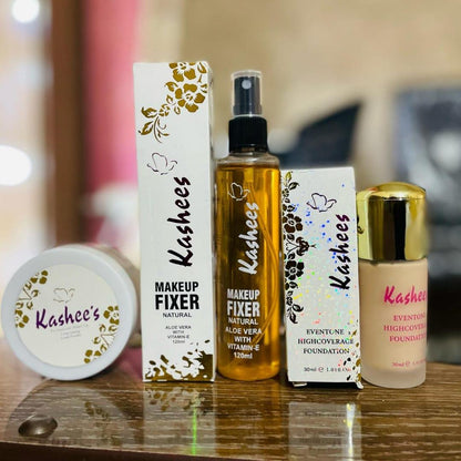 Kashees 3 in 1 Makeup Set Foundation Fixer Powder