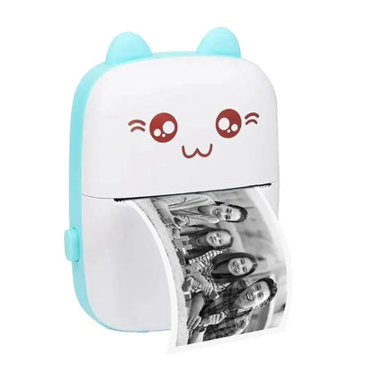 Portable Mini Thermal Photo Printer with Cute Cat Design