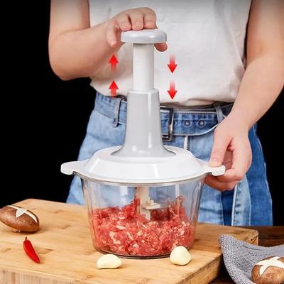 Kitchen Push Chopper Multicolor ABS Plastic Vegetable Cutter
