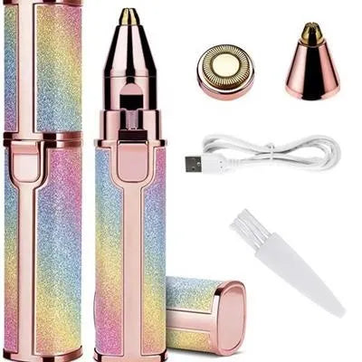 Rechargeable Eyebrow Trimmer with LED Light for Women
