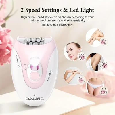 Pink Rechargeable Mini Epilator for Women