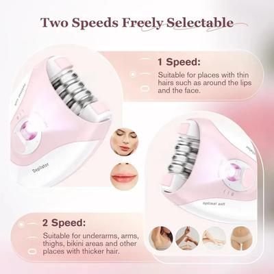 Pink Rechargeable Mini Epilator for Women