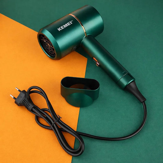 Kemei KM-9826 Professional Hair Dryer – Powerful Fast Drying Hair Dryer with Nozzle Attachment