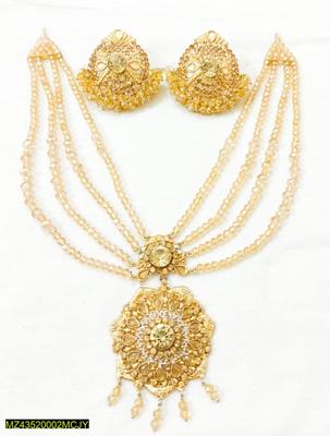 Gold Plated Kundan Choker Earrings Set Bridal Party Wear