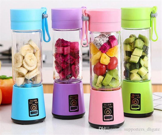 Portable USB Mini Electric Juicer Mixer 380ml ABS Plastic