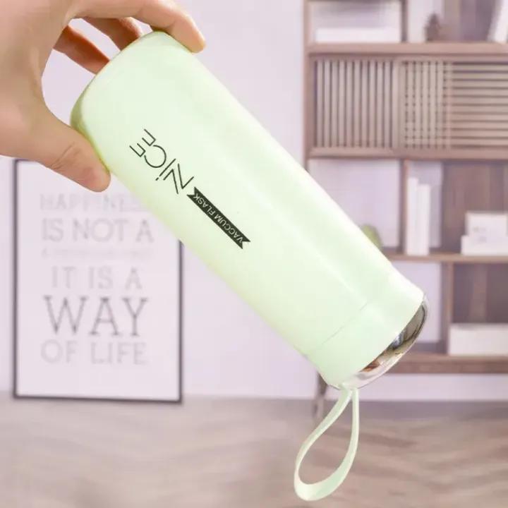 Insulated Glass Water Bottles 400ml Multicolor Set of 2