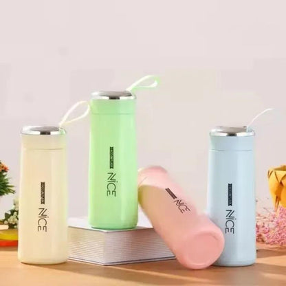 Insulated Glass Water Bottles 400ml Multicolor Set of 2