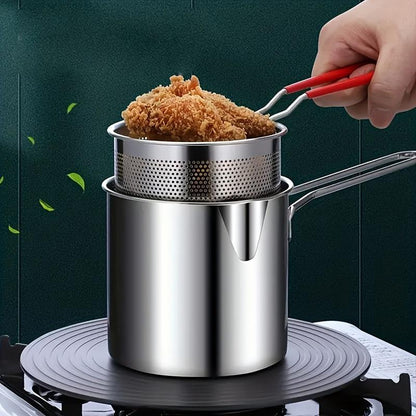 Stainless Steel Fries Strainer Pot Set of 2