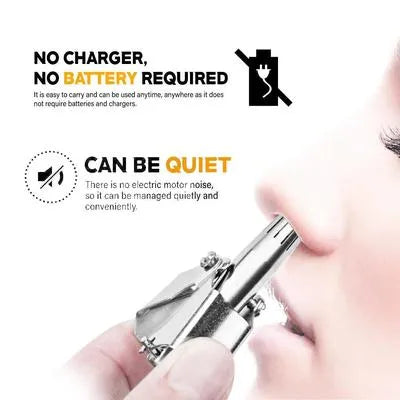 Nose Hair Trimmer Pack of 3 Stainless Steel Silver