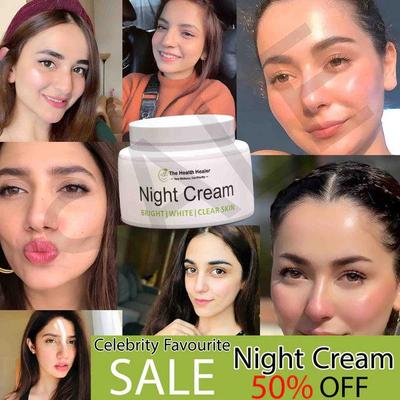 Night Cream for Bright White Clear Skin All Types