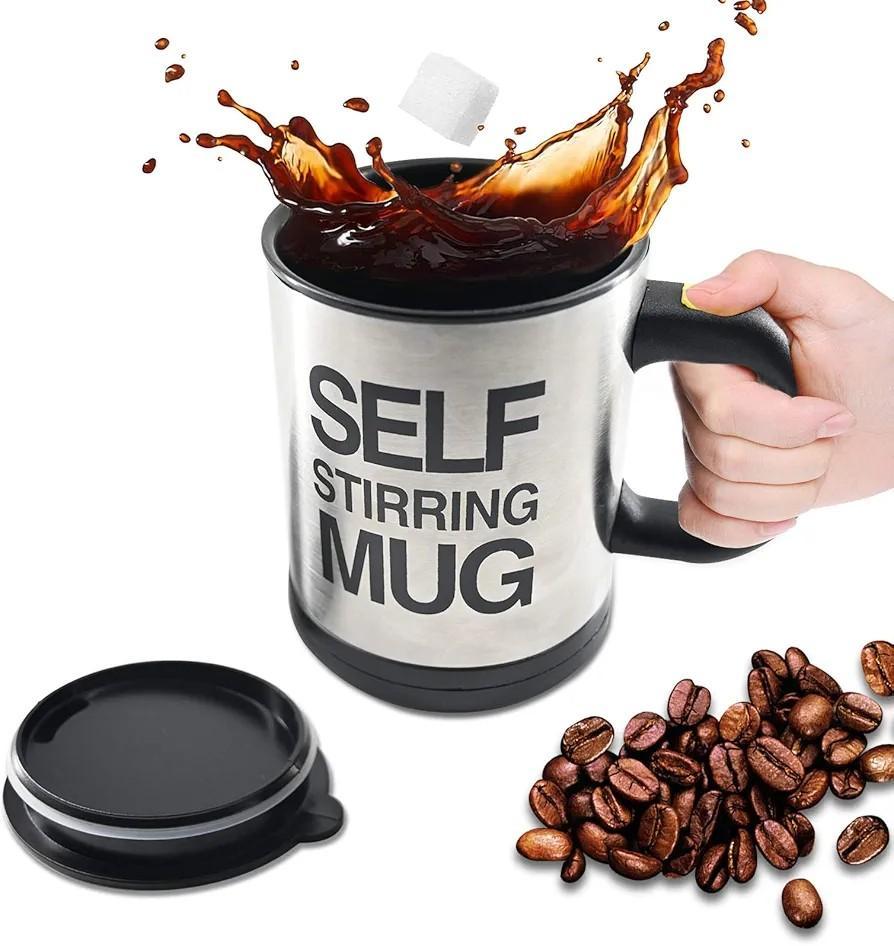Self Stirring Mug for Coffee Tea - Stainless Steel 1 Pc
