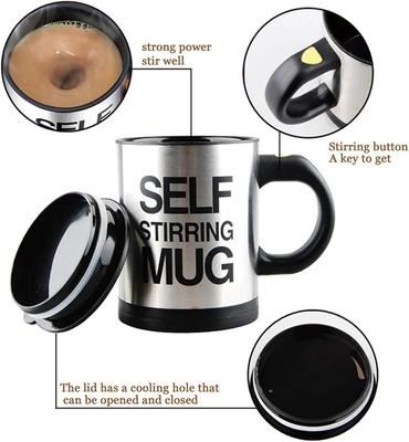 Self Stirring Mug for Coffee Tea - Stainless Steel 1 Pc