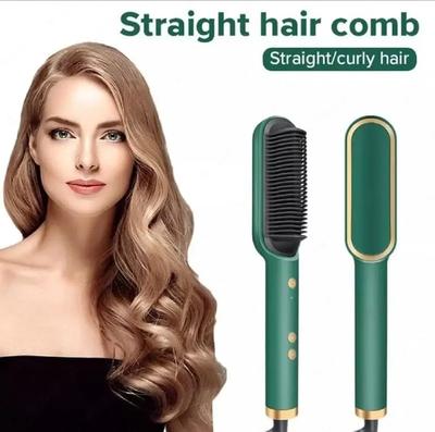 Portable Hair Straightener Comb for Curly or Straight Hair